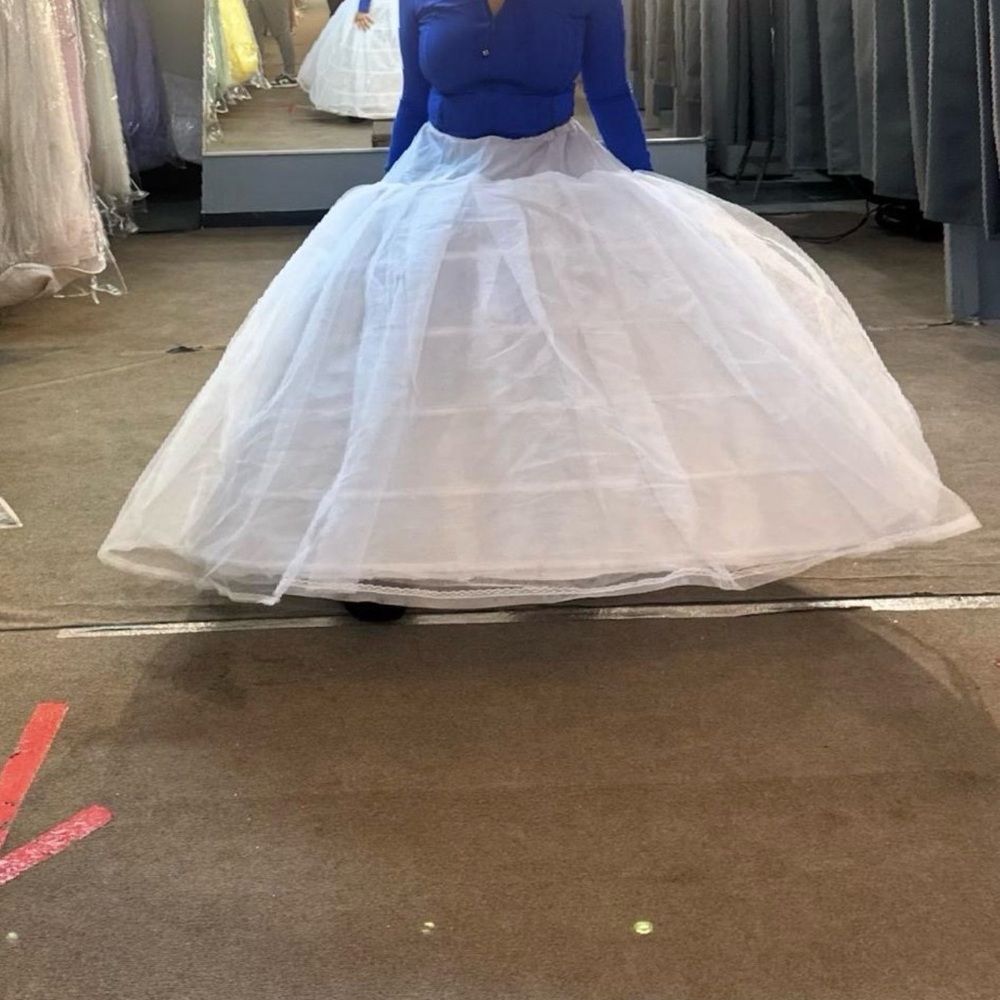 White Tulle Crinoline Petticoat Skirt